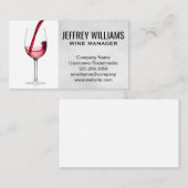 Wijn giet in Visitekaartje (Voorkant / Achterkant)