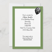 Wijn gieten 21ste verjaardag partij kaart (Achterkant)