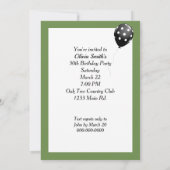 Wijn gieten 30ste verjaardag partij kaart (Achterkant)