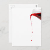 Wijn gieten. briefkaart (Voorkant / Achterkant)