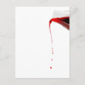 Wijn gieten. briefkaart (Voorkant)