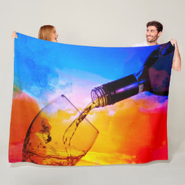 Wijn gieten fleece deken