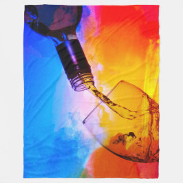 Wijn gieten fleece deken