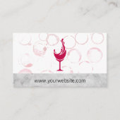 Wijn gietende splash-logo | Glasvlekken Afsprakenkaartje (Voorkant)