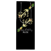 Wijn Gift Bag-Champagne Splash-Happy Birthday Cadeautas (Voorkant)
