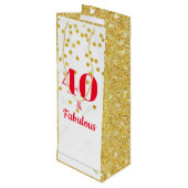 Wijn Gift Bag - Milestone Gold Wijn Cadeautas (Achterkant Gekanteld)