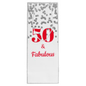 Wijn Gift Bag - Milestone Silver Cadeautas (Achterkant)