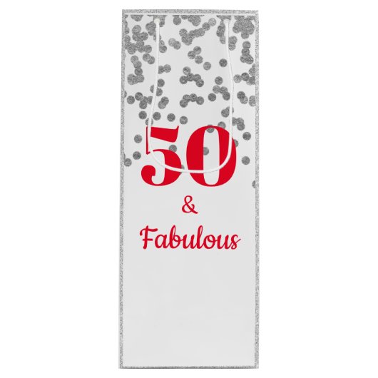 Wijn Gift Bag - Milestone Silver Cadeautas (Voorkant)