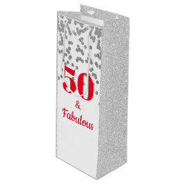 Wijn Gift Bag - Milestone Silver Wijn Cadeautas