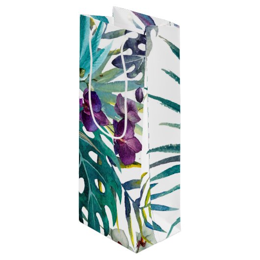 Wijn Gift Bag - Tropische Orchard Wijn Cadeautas (Voorkant Gekanteld)