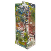 Wijn Gift Bag Vineyard Painting Cadeautas (Achterkant Gekanteld)