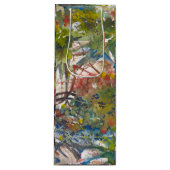 Wijn Gift Bag Vineyard Painting Cadeautas (Voorkant)