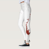 Wijn Glas Diamanten Confetti Bruiloftsfeest Leggings (Links)