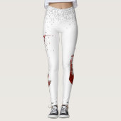 Wijn Glas Diamanten Confetti Bruiloftsfeest Leggings (Voorkant)