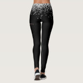 Wijn Glas Diamanten Confetti Bruiloftsfeest Leggings (Achterkant)