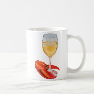 Wijn Glas en Kreeftklauw Koffiemok