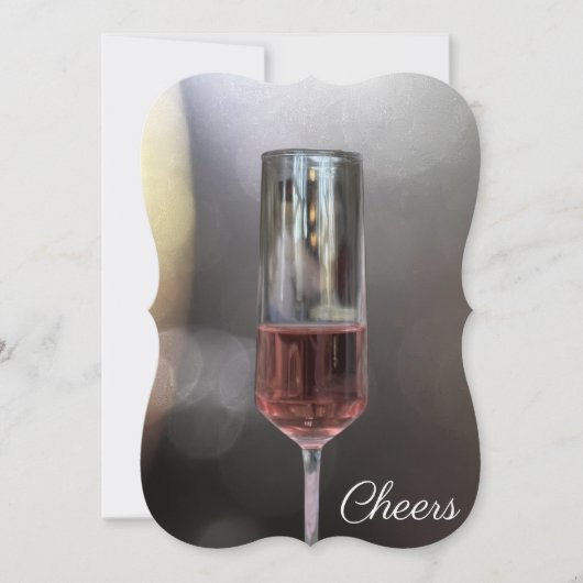 Wijn Glas Foto Uitnodiging (Voorkant)