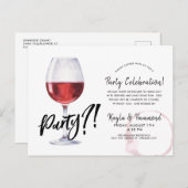 Wijn Glas Humor | Niet-Gelegenheid Feest Bericht Briefkaart (Voorkant / Achterkant)