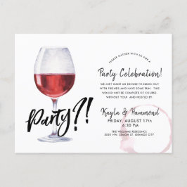 Wijn Glas Humor | Niet-Gelegenheids Feest Postc Briefkaart