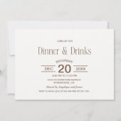 Wijn Glas Kerst Diner en Dranken Kaart (Achterkant)