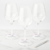 Wijn glas labels identifier marker papier bruiloft (Set)