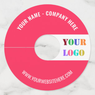 Wijn Glas Labels Voorbeeld met Eigen Logo en Tekst