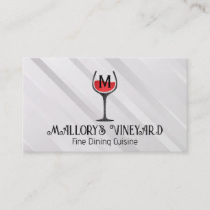 Wijn Glas Logo   Monogram Visitekaartje
