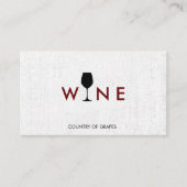 Wijn Glas Logo Visitekaartje (Voorkant)