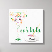Wijn Glas met Karakter Canvas Afdruk (Voorkant)