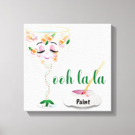 Wijn Glas met Karakter Canvas Afdruk