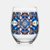 Wijn Glas met Kleuren van Argentinië (Achterkant)
