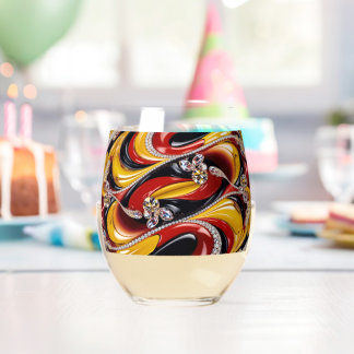 Wijn Glas met Kleuren van België