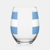 Wijn Glas met vlag van Argentinië (Links)