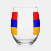 Wijn Glas met vlag van Armenië (Links)