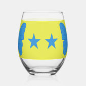 Wijn Glas met vlag van Bady Bassitt (Links)