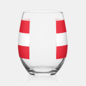 Wijn Glas met vlag van Oostenrijk (Links)