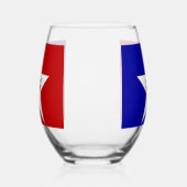 Wijn Glas met vlag van San Antonio, VS (Rechts)