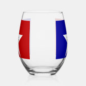 Wijn Glas met vlag van San Antonio, VS (Links)