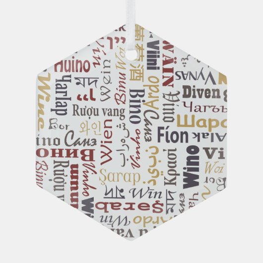 Wijn Glas Ornament (Voorkant)