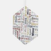 Wijn Glas Ornament (Voorkant links)