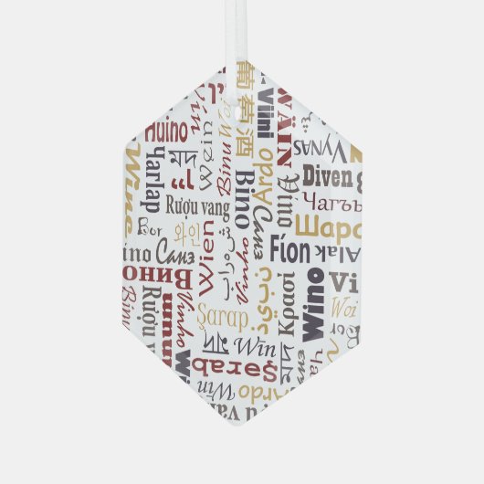 Wijn Glas Ornament (Voorkant links)