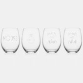 Wijn Glas Set – Bruidegom & Bruidsjonkers Editie (Achterkant)