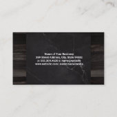 Wijn Glas Splash Logo | Marmer en Hout Visitekaartje (Achterkant)