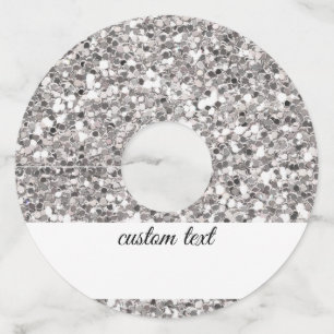 Wijn Glas Tags Identifier Marker Papier Glitter Wijnglaslabel