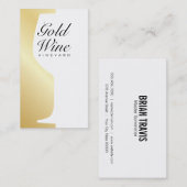 Wijn Glas | Tegenruimte, Goud Visitekaartje (Voorkant / Achterkant)