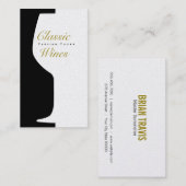 Wijn Glas | Tegenruimte Visitekaartje (Voorkant / Achterkant)