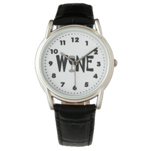 Wijn Glas Tekst Horloge