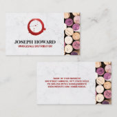 Wijn Glas Vlekken | Geopende Kurken Visitekaartje (Voorkant / Achterkant)