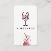 Wijn Glas Wijngaard Boerderij Logo Visitekaartje (Voorkant)
