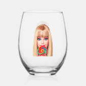 Wijn glas zonder steel Barb (Achterkant)